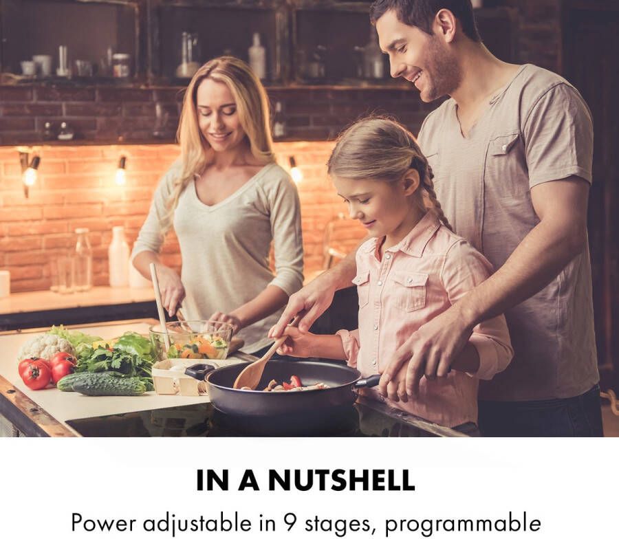 Klarstein Delicatessa 90 Flex- Inbouw Kookplaat Inductie 5 Kookzones 7400W Minimaal Energieverbruik Glaskeramische Kookplaat Onderhoudsvriendelijk Flexibele Kookplaten Slider-Functie Krachtig Elegant Design Zwart - Foto 2