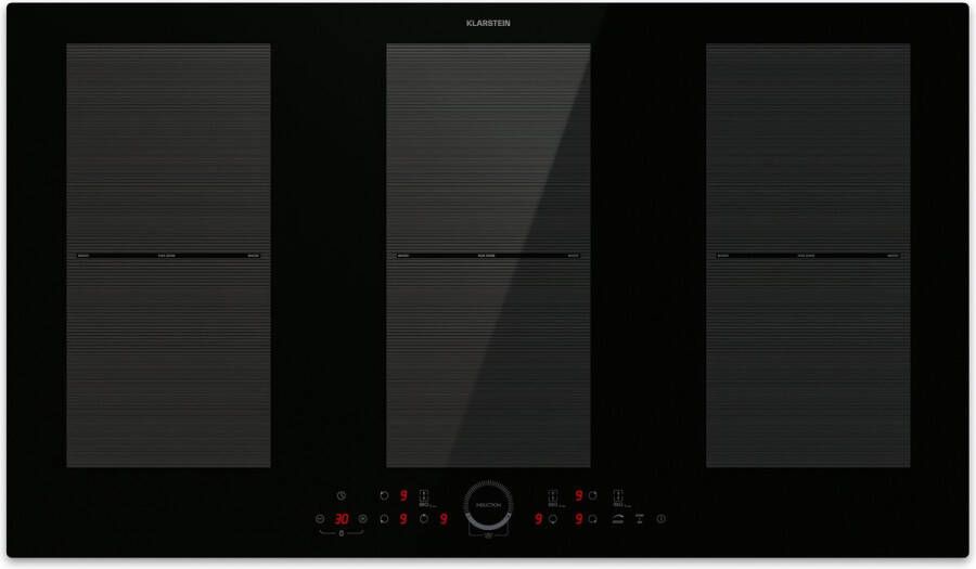 Klarstein Delicatessa 90 Full Flex Inductiekookplaat 6 Zones Zwart