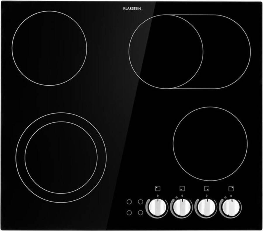 Klarstein EasyCook Domino keramische kookplaat 3000W draaiknoppen zwart