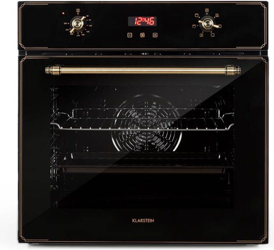 Klarstein Elizabeth inbouw oven retro-design 6 functies hetelucht- grill 50 > 250°C klasse A