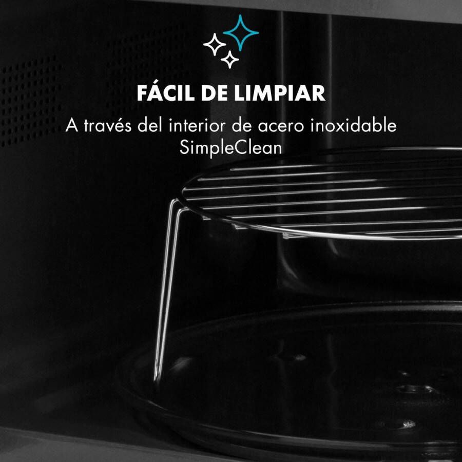 Klarstein Fine Dinesty 2in1-magnetron Retro 23L 1000W 12 programma's crème - Foto 2