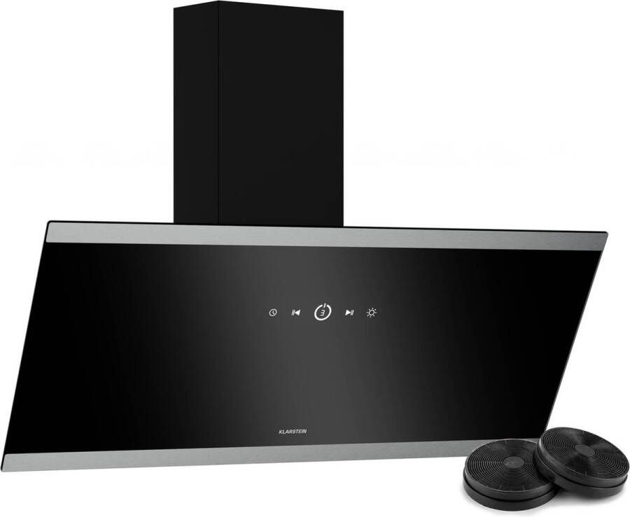 Klarstein FlashLine afzuigkap A++ 524 m³ h touch zwart - Foto 1