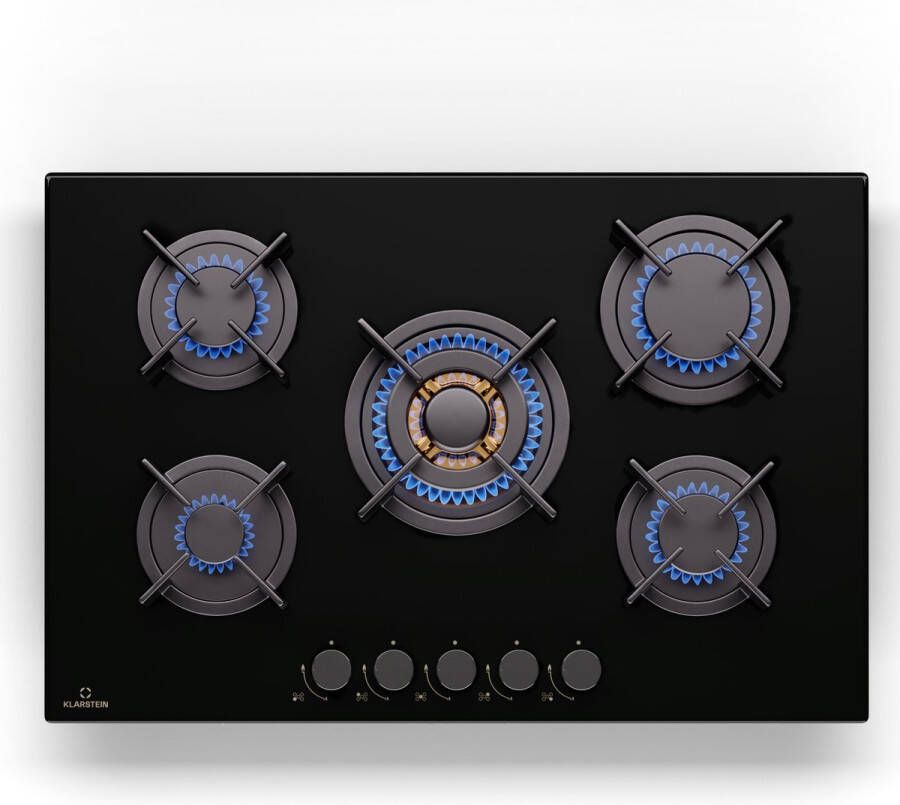 Klarstein Goldflame 5 Gaskookplaat 5-pits Zwart