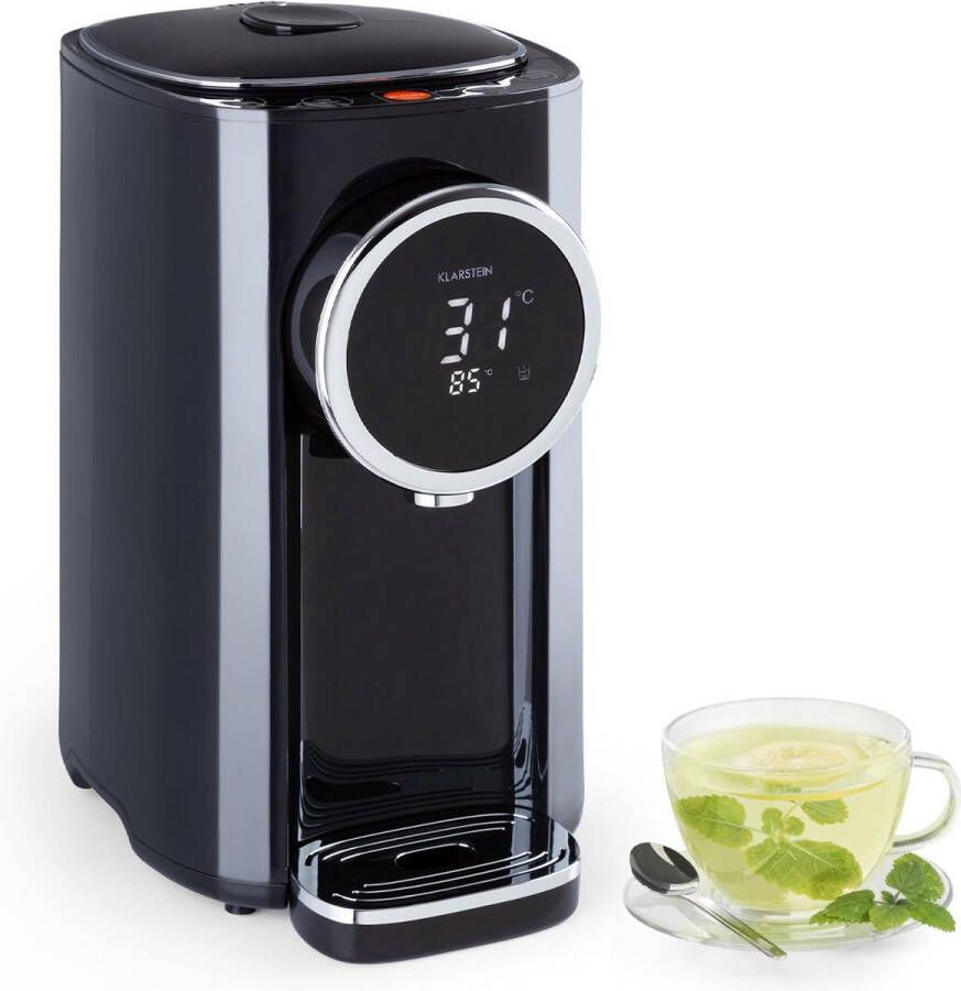Klarstein Hot Spring Plus heetwaterdispenser 5l rvs watertank 45-95 °C zwart