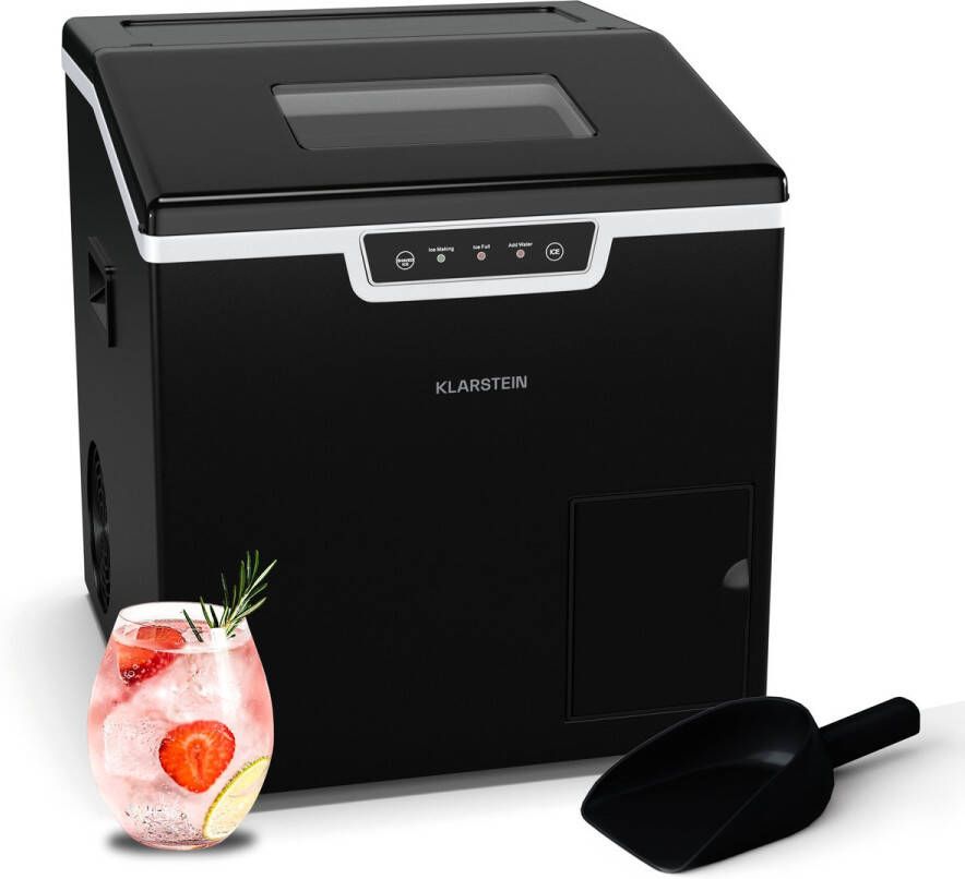 Klarstein Icefestival Cube Ijsblokjesmachine 20 kg per 24 uur Zwart