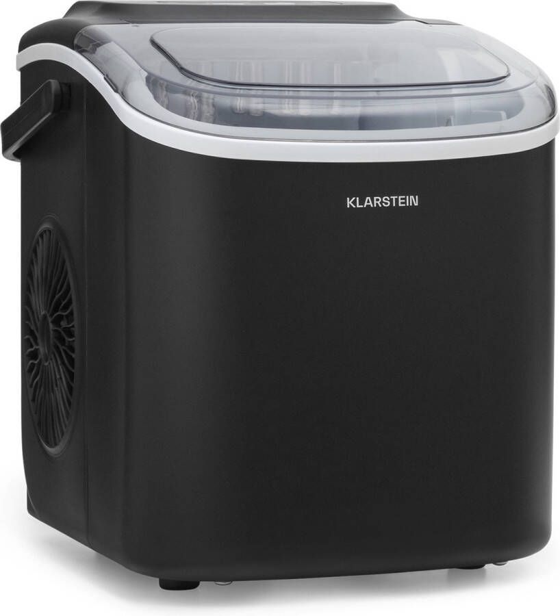 Klarstein ijsblokjesmachine voor thuis kamperen gastronomie snelle mini ijsblokjesmachine klein professionele ijsmaker voor grote en kleine ijsblokjes zelfreinigend 1 -3 liter watertank 12 kg ijs in 24 uur Zwart - Foto 2