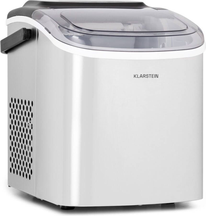 Klarstein Ijsblokjesmachine Voor Thuis Kamperen Gastronomie Snelle Mini Ijsblokjesmachine Klein Professionele Ijsmaker Voor Grote En Kleine Ijsblokjes Zelfreinigend 1 -3 Liter Watertank 12 Kg Ijs In 24 Uur Roestvrij Staal - Foto 2