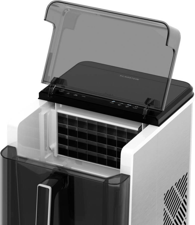 Klarstein ijsmachine 23kg 24u 32 ijsblokjes 17min roestvrij staal automatisch reinigen waterreservoir van 2kg intuïtieve bediening waarschuwingen modern ontwerp