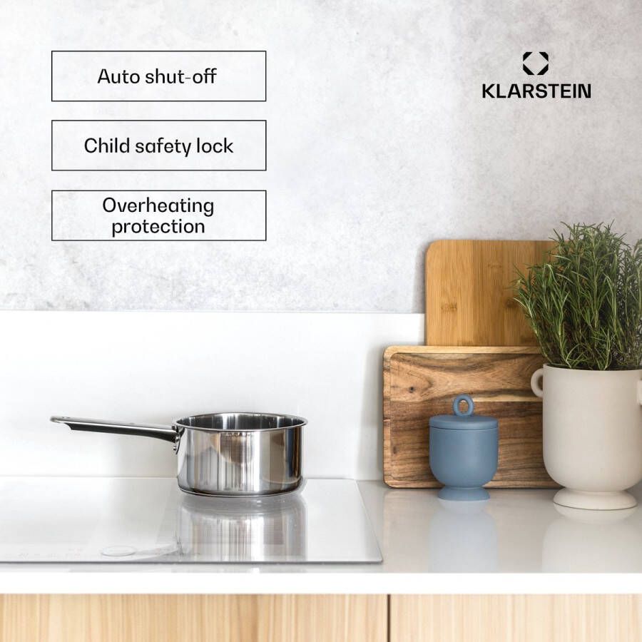 Klarstein Inductiekookplaat 4 Platen Inbouw Inductiekookplaat Met 4 Kookplaten 7000 Watt Inductiekookplaat Met Tiptoetsbediening & Timer Efficiënte Elektrische Inductiekookplaat Wit - Foto 2
