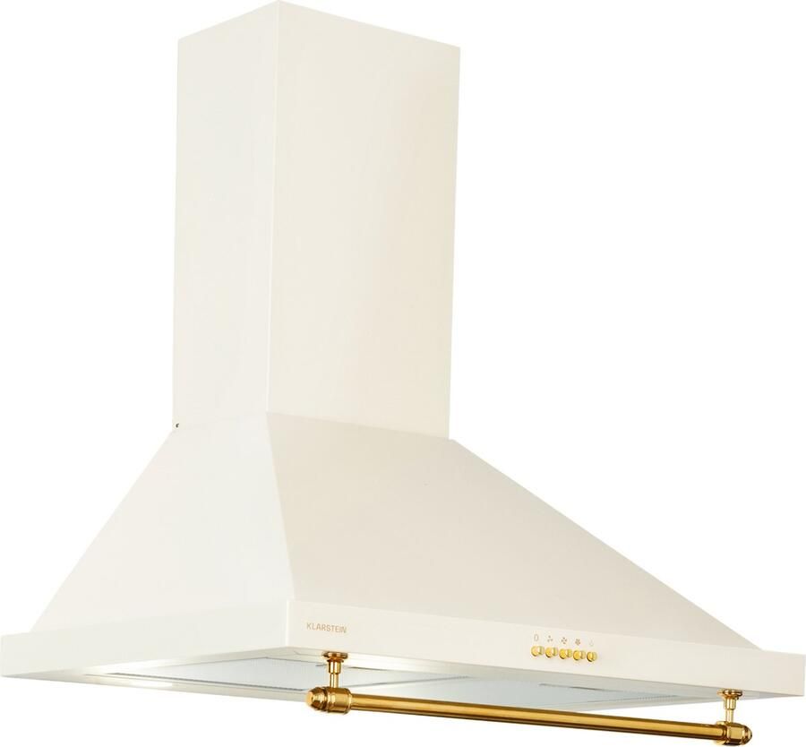 Klarstein Dunstabzugshaube 60cm Abluft Dunstabzugshaube met LEDs Leistungsstarke Abzugshaube Leise 591 5 m³ h Luftstrom Wandhaube met Aluminium Fettfilter & 3 Leistungsstufen Dunstabzug 60 cm – geschikt voor thuisfitness en sportschoolgebruik d