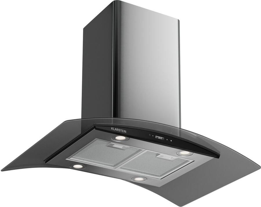 Klarstein Afzuigkap 90 cm Afvoer Afzuigkap Met Vaatwasserbestendig Filter LED-Verlichting & Touchbediening Stille Afzuigkap Met 600 m³ h Luchtstroom Energiezuinige Wandkappen 60 cm voor Keuken RVS Dampkap Wasemkap - Foto 4