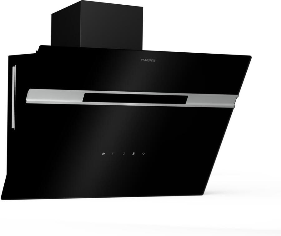 Klarstein Afzuigkap Alina 60 600 m³ u Touchpaneel LED-Achtergrondverlichting Energieklasse A Stil 63 dB Afzuigkap voor Keuken Recirculatiebedrijf 60 cm Zwart 3 Standen Dampkap Wasemkap Kookplaatafzuiging - Foto 2