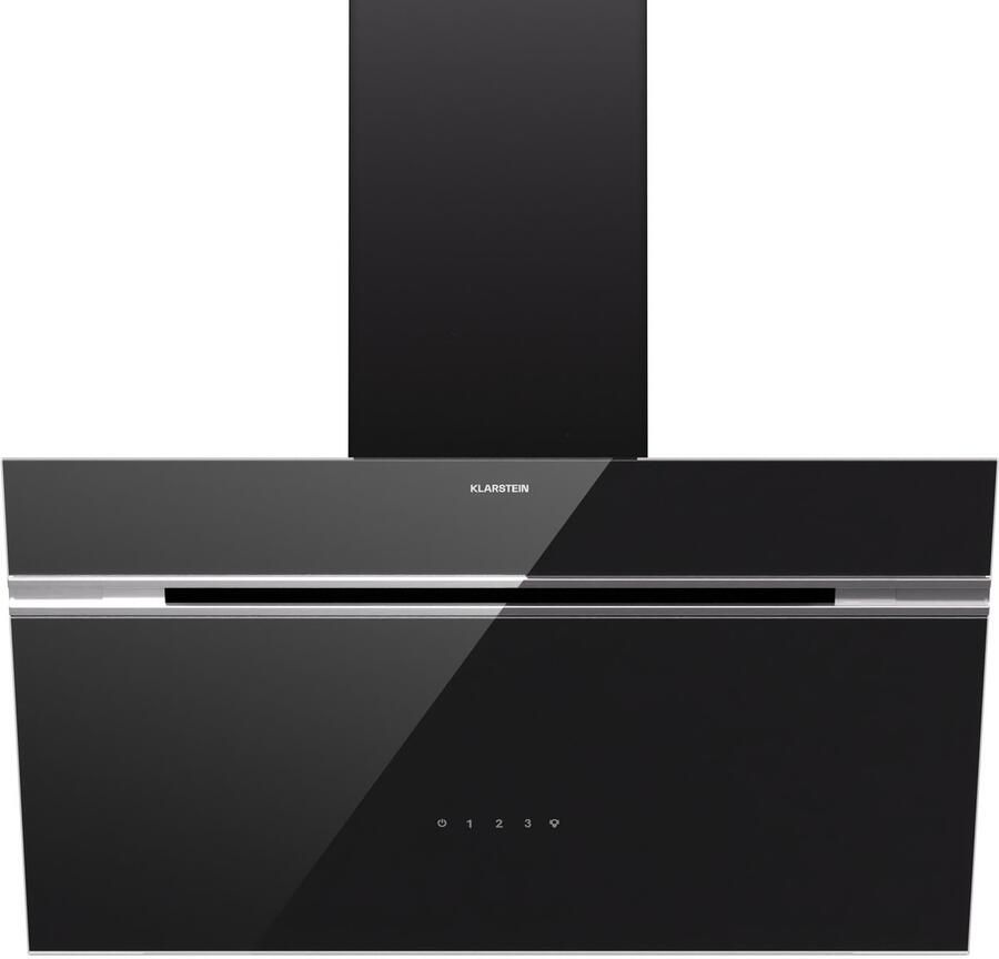 Klarstein Afzuigkap Alina 70cm Afzuigkap 600 m³ h Luchtstroom A-Energie-efficiëntie touchbediening LED-verlichting Stil 68 dB Afvoer & Recirculatie Zwart 120 cm voor Keuken Koolstoffilter Energiezuinig Dampkap Wasemkap