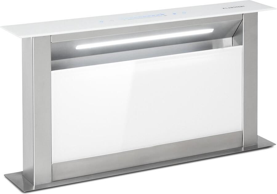 Klarstein Afzuigkap Athena 90 Schuine 90 cm Recirculatie 300 M³ H Roestvrij staal 576 m³ u Inbouw Touch Vetfilter RVS glas LED Dampkap Wasemkap Kookplaatafzuiging