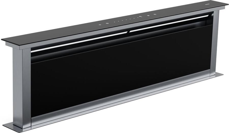 Klarstein Afzuigkap downdraft 120 cm intrekbare afzuigkap afvoer circulatie voor de keuken rustige circulatiekap zonder buis luchtstroom van 836 m³ h ledverlichting & touch bediening 836 m³ u voor Keuken Inbouw Afzuiging Vetfilter RVS