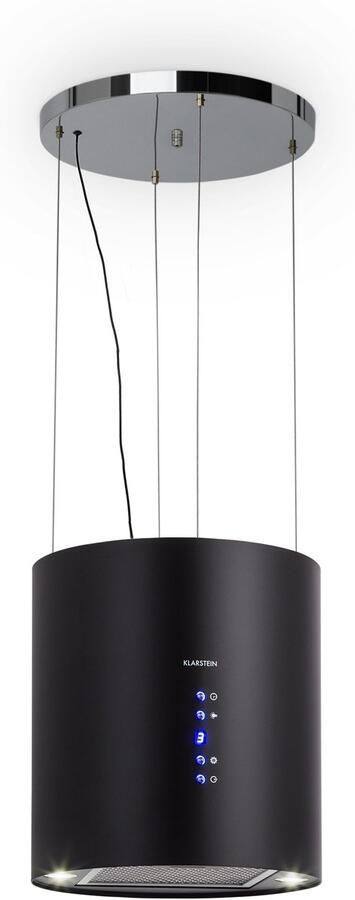 Klarstein Afzuigkap Eilandafzuigkap Vrijhangend 583 m³ u Luchtstroom Afvoer Recirculatie Afzuigkap voor Plafondmontage Moderne Eilandafzuigkap 3 Standen Actieve Koolstoffilter Eilandkap voor Plafond