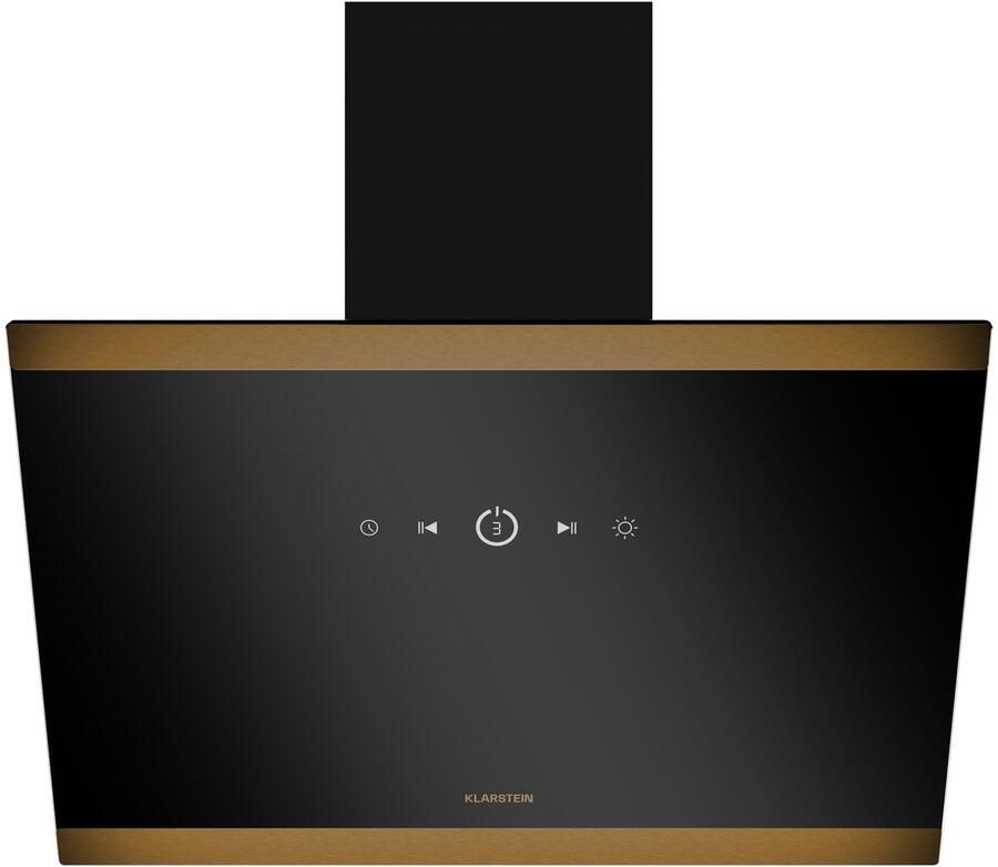 Klarstein FlashLine 60 Dunstabzugshaube 60 cm Abzugshaube Touchscreen 524 m³ h A++ Energieeffizienz LED Beleuchtung Leise 34 5 dB Schwarz & Kupfer Abluft & Umluft – geschikt voor thuisfitness en sportschoolgebruik duurzame constructie eenvou