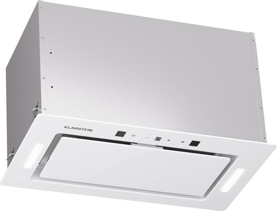 Klarstein afzuigkap keukenafzuigkap met vaatwasbestendig aluminium vetfilter luchtstroom van 446 m³ u ledverlichting touch bediening wandgemonteerde stalen afzuigkap keukenafzuiging ventilator