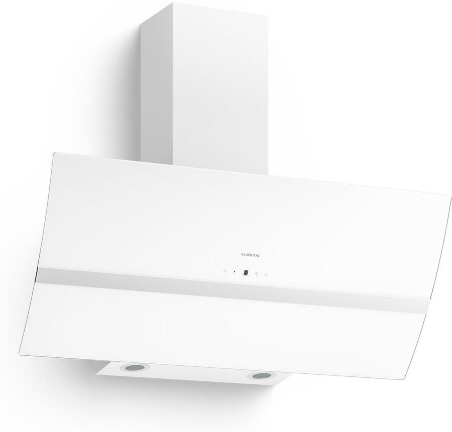 Klarstein Dunstabzugshaube Umluft Abluft Leise Abzugshaube Edelstahl Wandhaube Dunstabzugshaube met Filter Dunstabzugshaube 90cm Umlufthaube met LED Licht Dunstabzug Kopffrei 509 m³ h Luftstrom – geschikt voor thuisfitness en sportschoolgebruik
