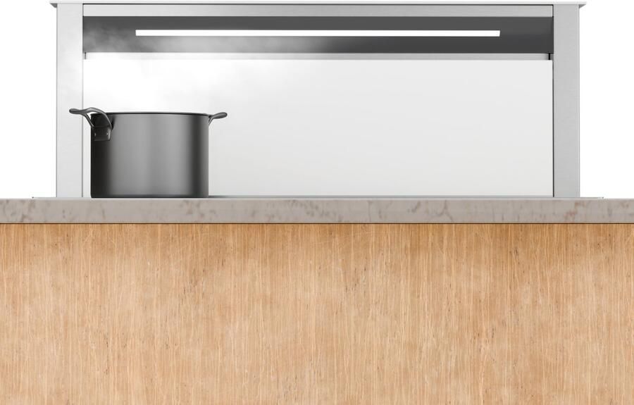 Klarstein Afzuigkap Royal Flush Eco Downdraft 713 8 m³ u Downdraft Wandafzuigkap Kookfeldafzuigkap 714 m³ u voor Keuken Inbouw Touch Vetfilter RVS LED Dampkap Wasemkap Kookplaatafzuiging