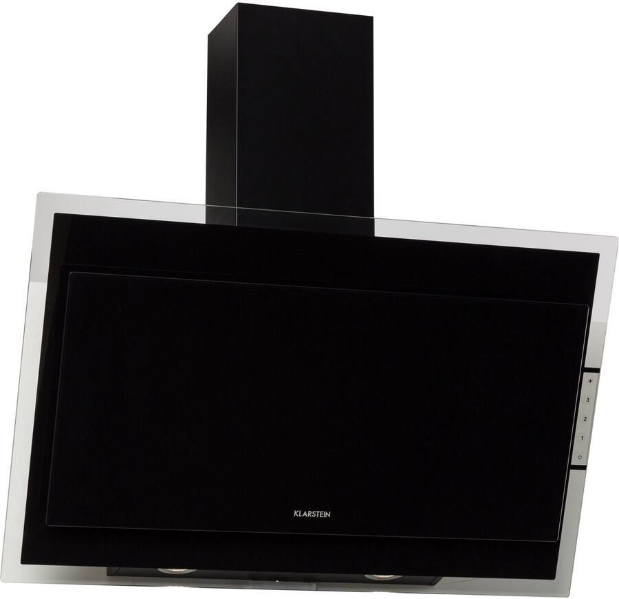 Klarstein Dunstabzugshaube Kopffrei Abzugshaube Dunstabzugshaube met Aktivkohlefilter Abluft Dunstabzugshaube Aluminium Fettfilter Leiser Umluftbetrieb 550 m³ h 65 W LED 60 cm Schwarz – geschikt voor thuisfitness en sportschoolgebruik duurz - Foto 5