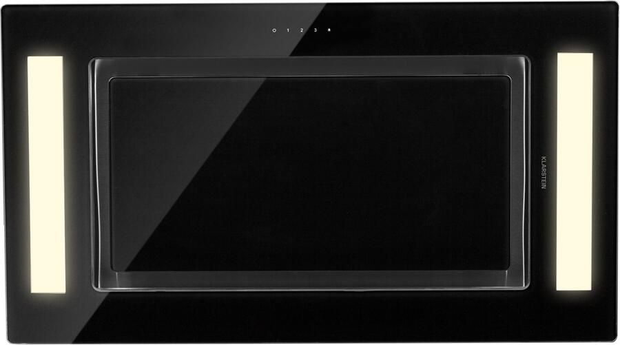 Klarstein Afzuigkap Stille Afzuiging Onderbouw Afzuigkap Met Filter Inbouw Afzuigkap 90 cm 230W 609 m³ h Afvoer Recirculatie Afzuigkap Zwart 619 m³ u 50 cm voor Keuken Touch Afstandsbediening Vetfilter 3 Standen