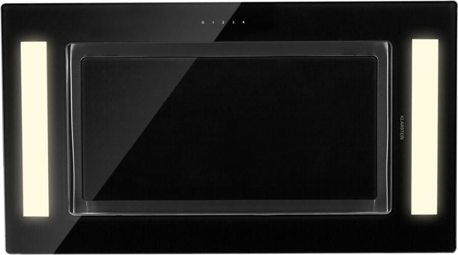 Klarstein Afzuigkap Stille Afzuiging Onderbouw Afzuigkap Met Filter Inbouw Afzuigkap 90 cm 230W 630 m³ h Afvoer Recirculatie Afzuigkap Zwart 619 m³ u 50 cm voor Keuken Touch Afstandsbediening Vetfilter 3 Standen