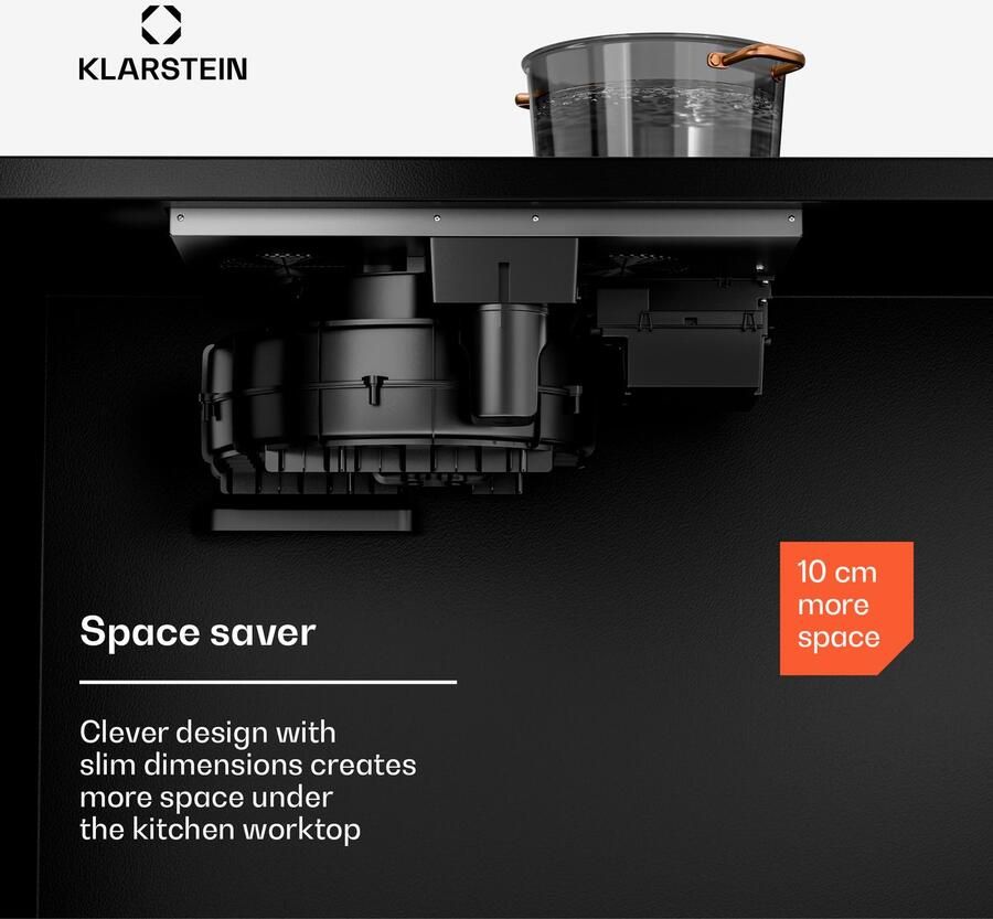 Klarstein AirJet Induktionskochfeld Mit Dunstabzug 12 kW Boost 600 m³ h A+ Effizienz 9 Stufen Leise 52 dB Touch Bedienfeld Bridge Connect Aluminiumfilter Schwarz – geschikt voor thuisfitness en sportschoolgebruik duurzame constructie eenvou - Foto 2