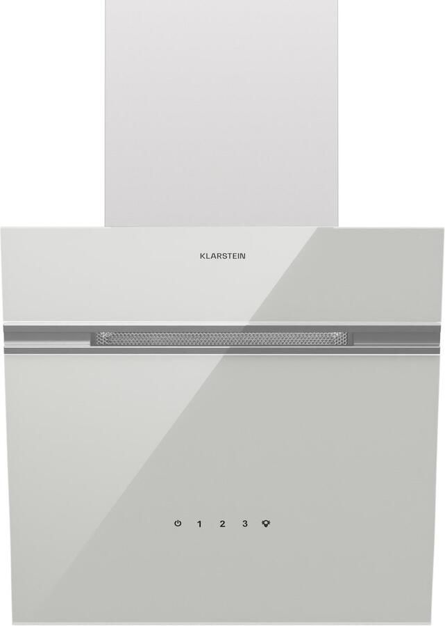 Klarstein Alina Afzuigkap 570 m³ h Afzuigkap Touch Control A-Energie-efficiëntie LED-verlichting Stil 54 dB Afvoer & Recirculatie 39 8x114x37 6 cm Wit