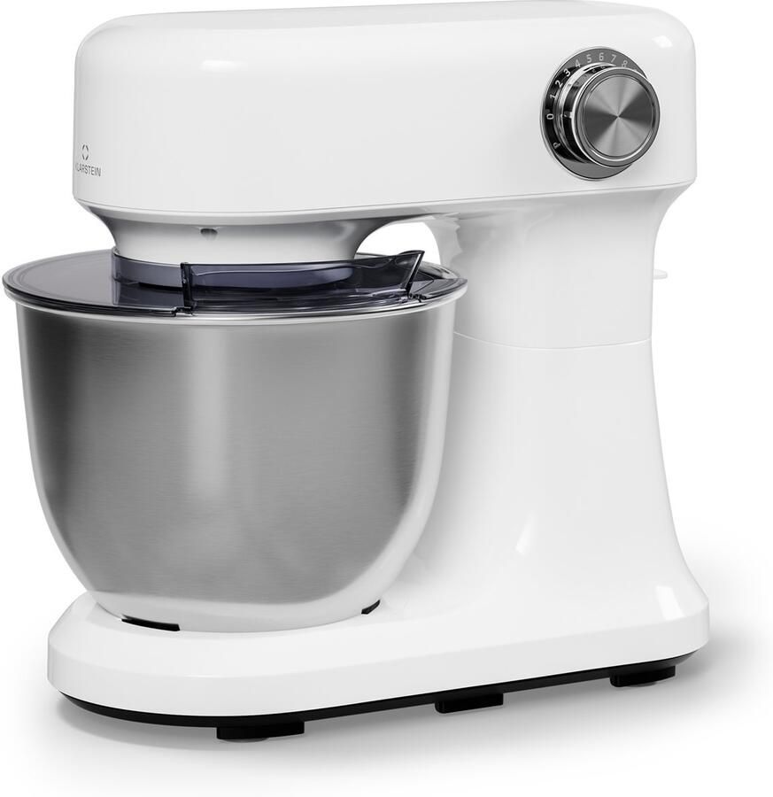 Klarstein Bella Evo 1500W keukenrobot – 5 liter roestvrijstalen kom 12 snelheden planetaire mixfunctie pulsefunctie deeghaak klopper en garde keukenrobot voor bakken wit - Foto 2