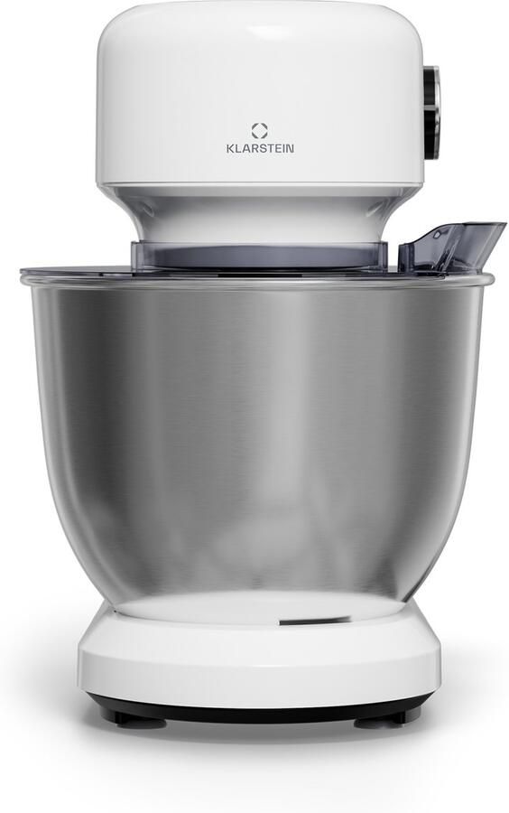 Klarstein Bella Evo 1500W keukenrobot – 5 liter roestvrijstalen kom 12 snelheden planetaire mixfunctie pulsefunctie deeghaak klopper en garde keukenrobot voor bakken wit - Foto 8