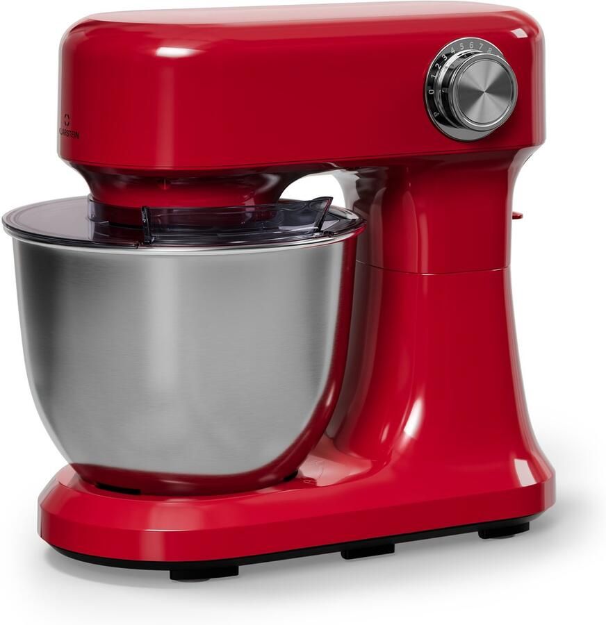 Klarstein Bella Evo 1500W keukenrobot – 5L roestvrijstalen kom 12 snelheden planetaire mixfunctie pulsefunctie deeghaak klopper & garde keukenrobot voor bakken rood - Foto 3