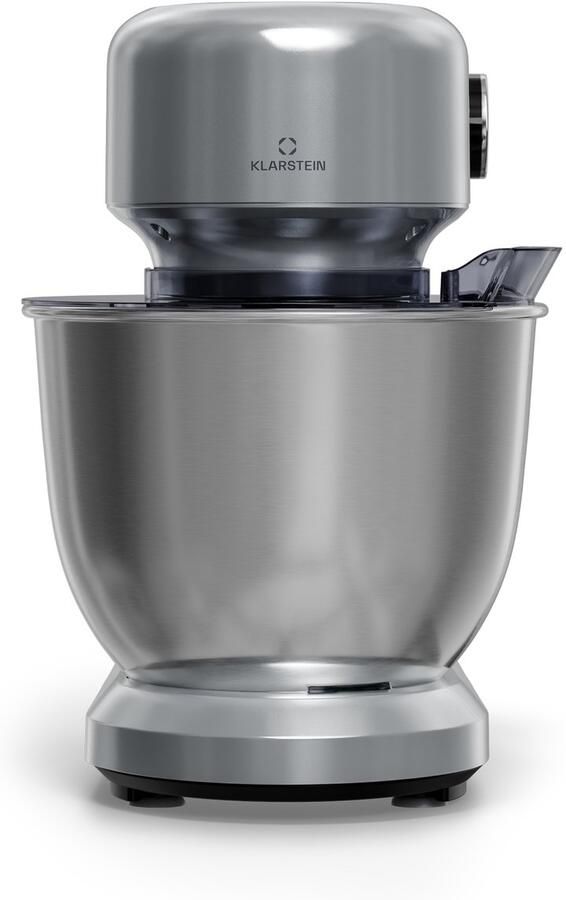 Klarstein Bella Evo 1500W keukenrobot – 5L roestvrijstalen kom 12 snelheden planetaire mixfunctie pulsefunctie deeghaak klopper & garde keukenrobot voor bakken zilver - Foto 8