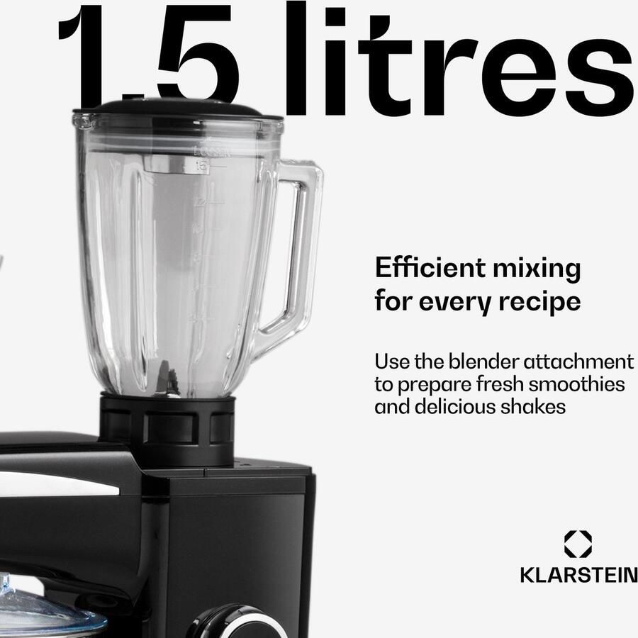 Klarstein Küchenmaschine Universalküchenmaschinen 3 in 1 Küchenmaschinen Rührgeräte & Mixer Teigmaschine met Fleischwolf Küchenmaschine 2000 Watt Teigmaschine Knetmaschine 10L Schüssel – geschikt voor thuisfitness en sportschoolgebruik duurza