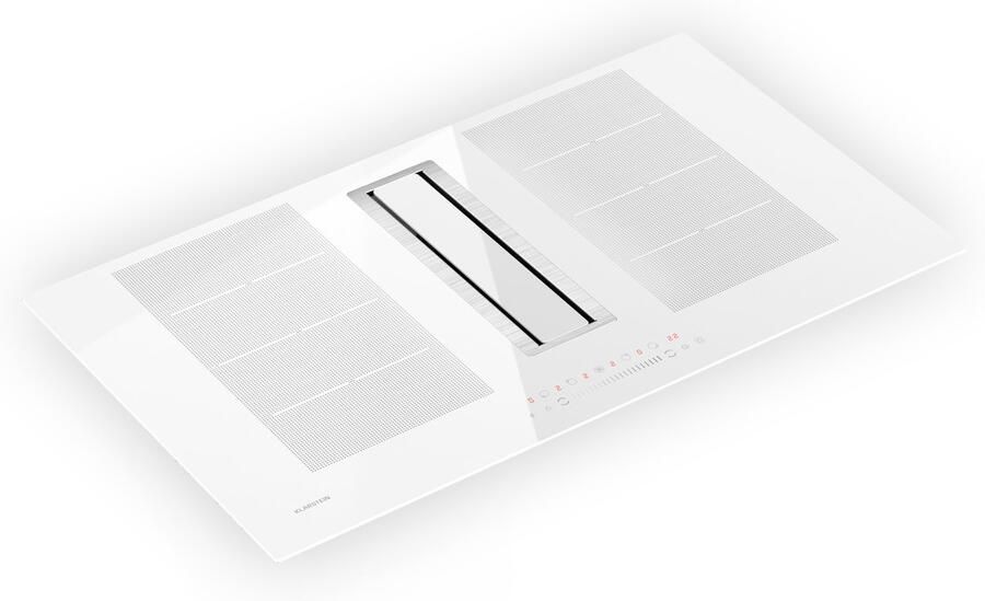 Klarstein Chef-Fusion Down Air System Kookplaat + Afzuigkap 7200W 90 cm Wit - Foto 5