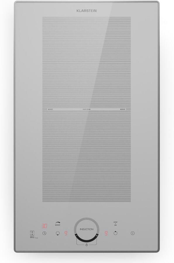 Klarstein Delicatessa Slim Domino Inductiekookplaat 3500W Inclusief Timer Minimaal Energieverbruik Meerdere Beveiligingen Glaskeramisch Oppervlak Kinderbeveiliging Krachtig ThermoBoost Functie Gemakkelijke Bediening Wit - Foto 2