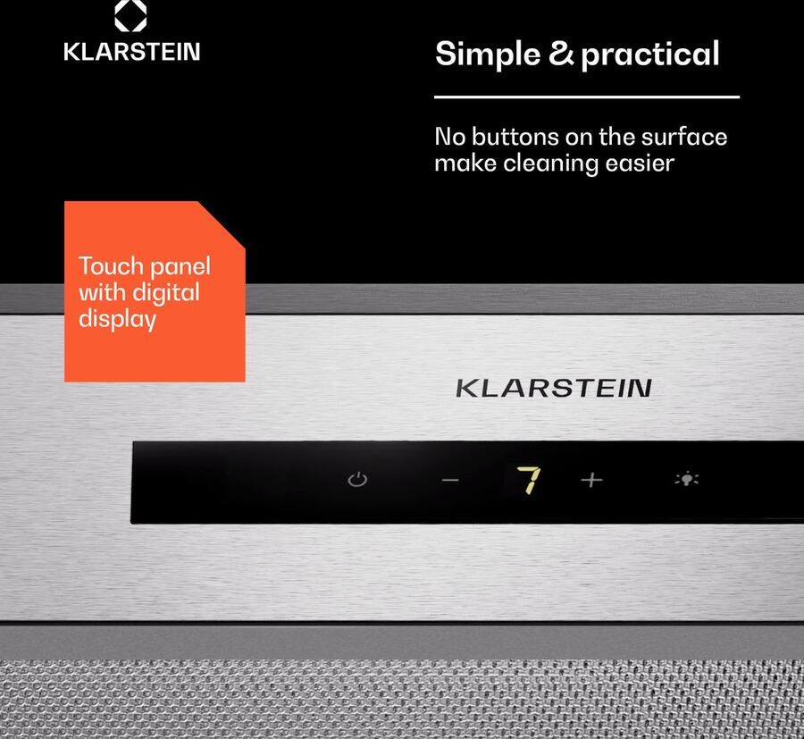 Klarstein Kookplaat afzuigkap afzuiging recirculatie-afzuigkap met Filter LED-verlichting Timer & Touch-bedieningspaneel inbouw-afzuigkap met 439 m³ h Luftstrom Effizienter rvs-Dunstabzug voor Keuken Kookveld Cooktop Hob - Foto 5