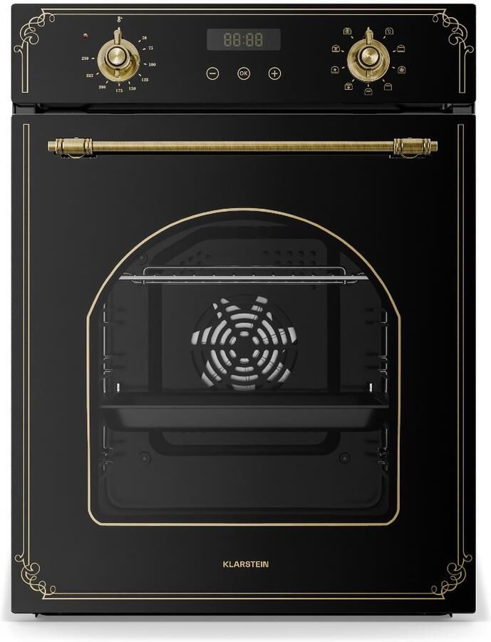Klarstein Elizabeth Slim Einbaubackofen 45 cm 49 L 9 Funktionen Dampfreinigung Digitaler Timer Schwarzes Glas Energieklasse A Backofen Einbaugerät – geschikt voor thuisfitness en sportschoolgebruik duurzame constructie eenvoudig te monteren