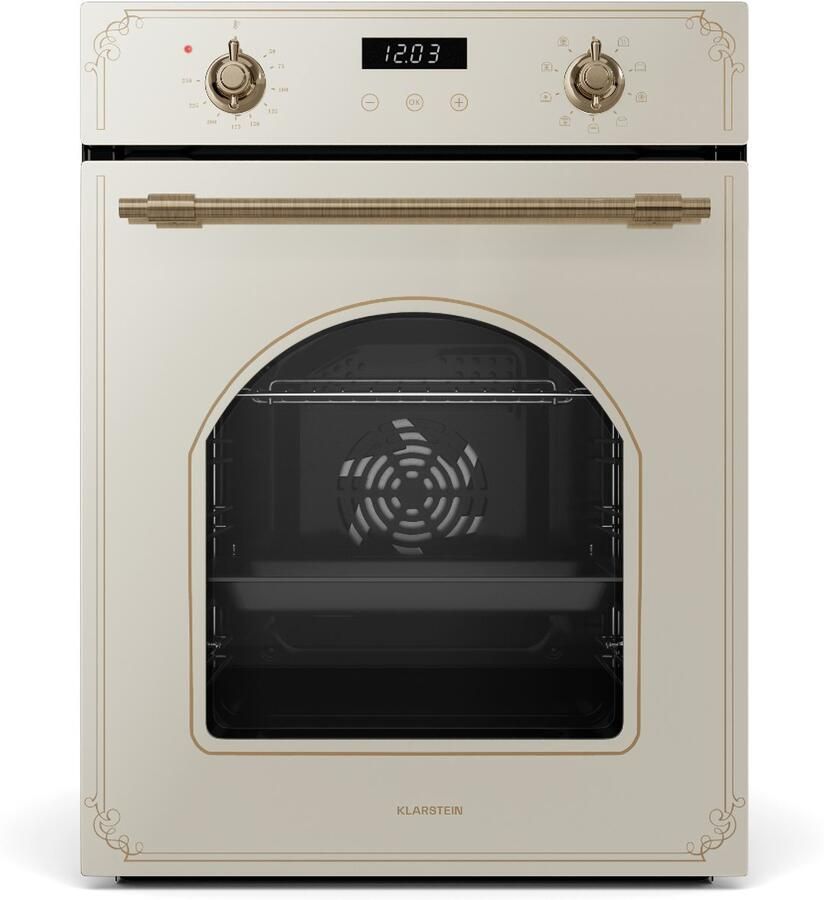 Klarstein Elizabeth Slim Einbaubackofen 45 cm 49 L 9 Funktionen Dampfreinigung Digitaler Timer Schwarzes Glas Energieklasse A Backofen Einbaugerät – geschikt voor thuisfitness en sportschoolgebruik duurzame constructie eenvoudig te monteren