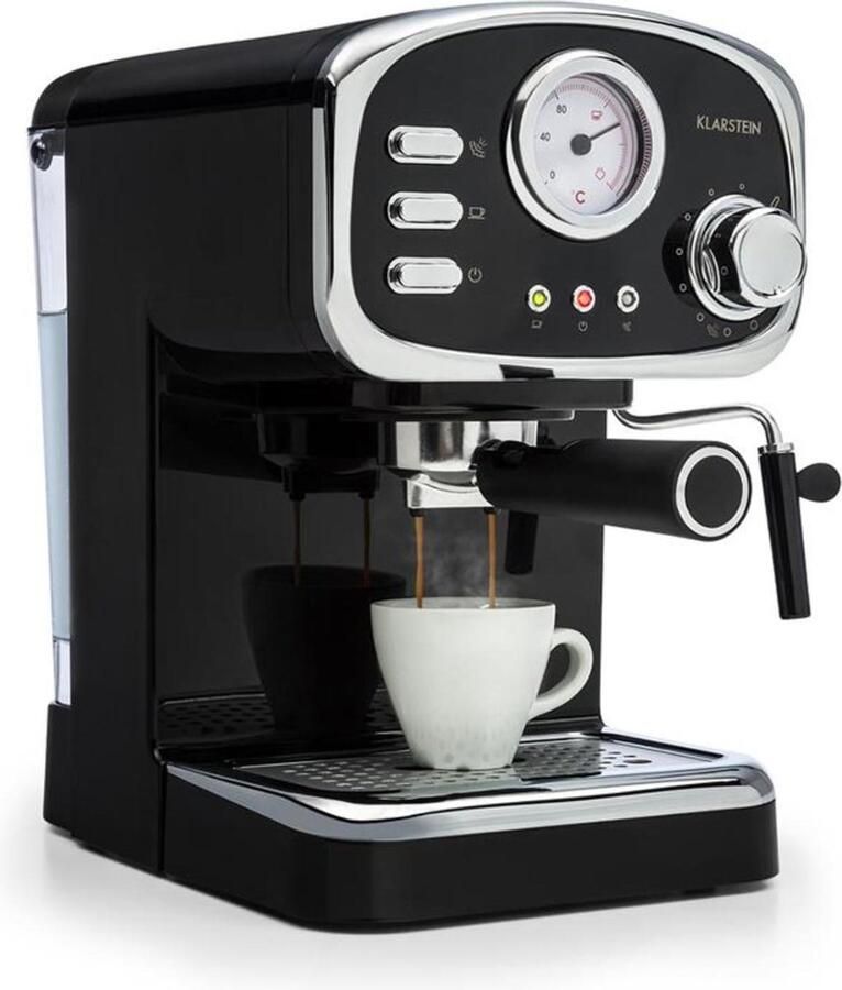 Klarstein Espressionata Gusto espressomachine 1100W 15 bar druk zwart