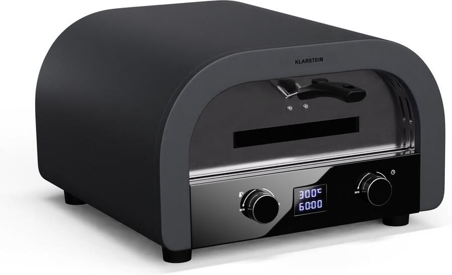 Klarstein FornoVetro Pizzaofen Elektrisch 450 Grad – 2.200 W Duale Heizelemente Digitales Display Inklusive Pizzastein Glasdeckel Cool-Touch-Oberfläche Outdoor-Design - Foto 1