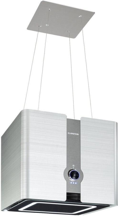 Klarstein Futurelight Smart Eilandkap Afzuigkap App Bediening Vrijhangend Recirculatie 3 Standen 420 M³ H 200 W LED-Verlichting EEK C Incl. Vetfilter En 2 Actieve Koolfilters Wifi Touch Bediening Roestvrij Staal Zilver - Foto 2