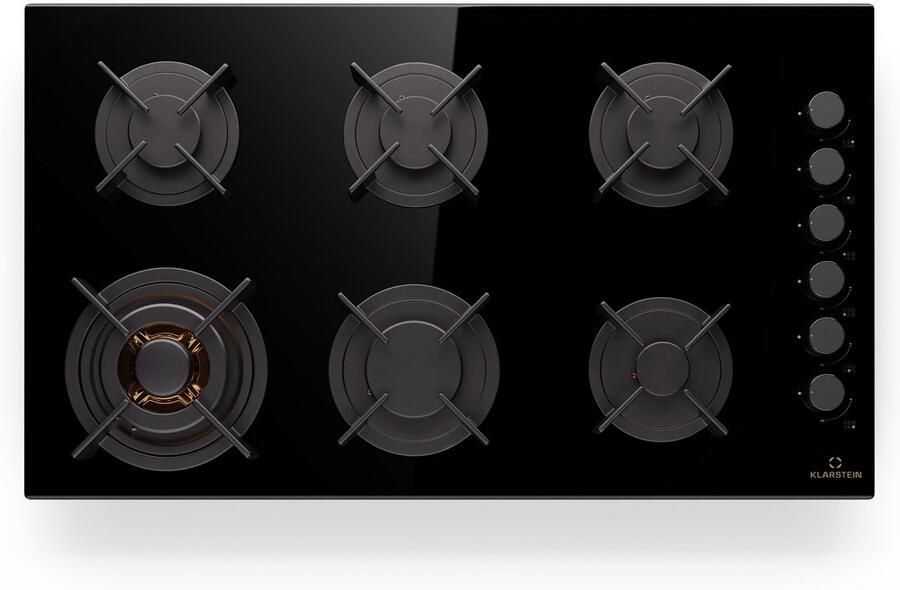 Klarstein Gaskookplaat 6 pits – Inbouw – Geschikt voor binnengebruik & camper – 12.200 W – RVS – 6 branders met SnapJet ontsteking – Moderne gaskookplaat – LPG geschikt - Foto 3