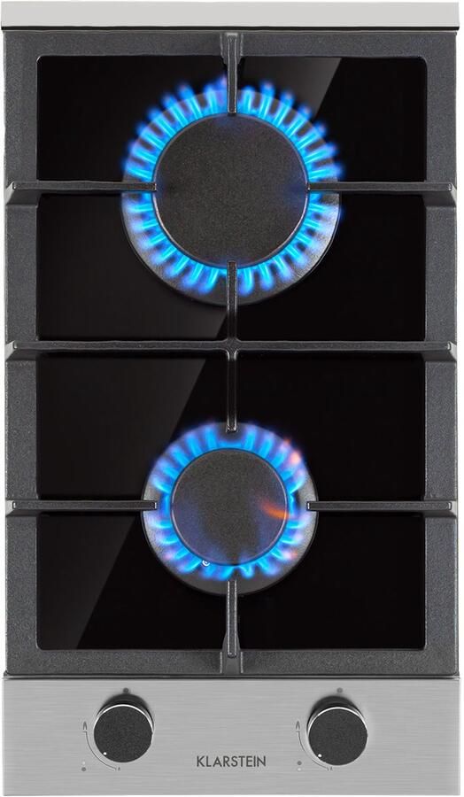 Klarstein Gaskocher 2 Flammig 4000W Einbau Gaskocher voor Innenbereich Edelstahl Gaskocher voor Wohnmobil 2 Flammiger Gaskocher Zwei Brenner Gasherde Moderner Einbau Gasherd Gas Herd – geschikt voor thuisfitness en sportschoolgebruik duurzame - Foto 2