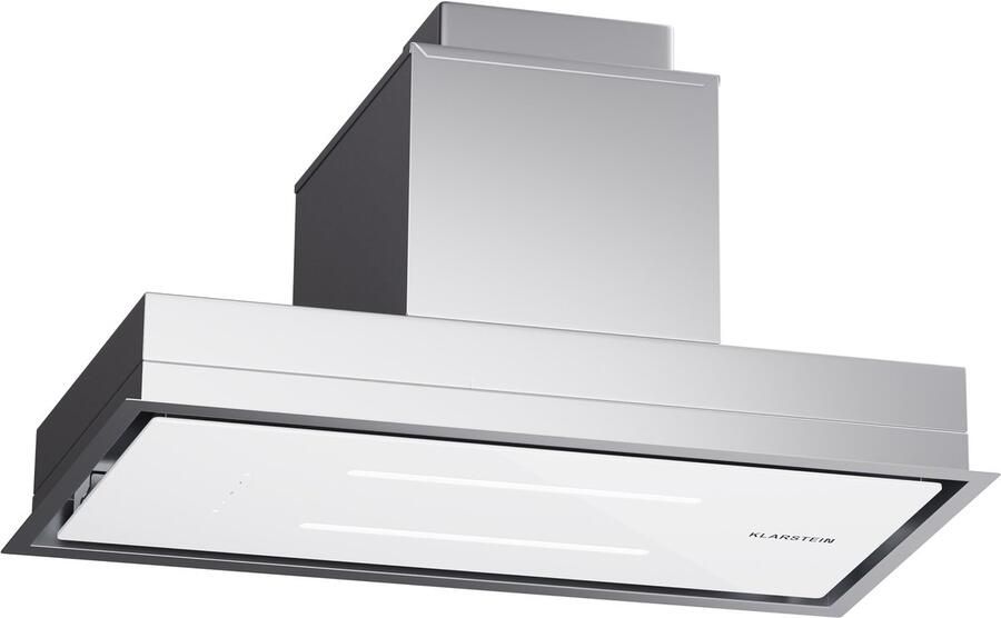 Klarstein afzuigkap afvoer-afzuigkap met vaatwasserbestendig filter van aluminium rustige afzuigkap voor afvoersysteem 410 m³ h debiet efficiënte wandkap met leds & touch control