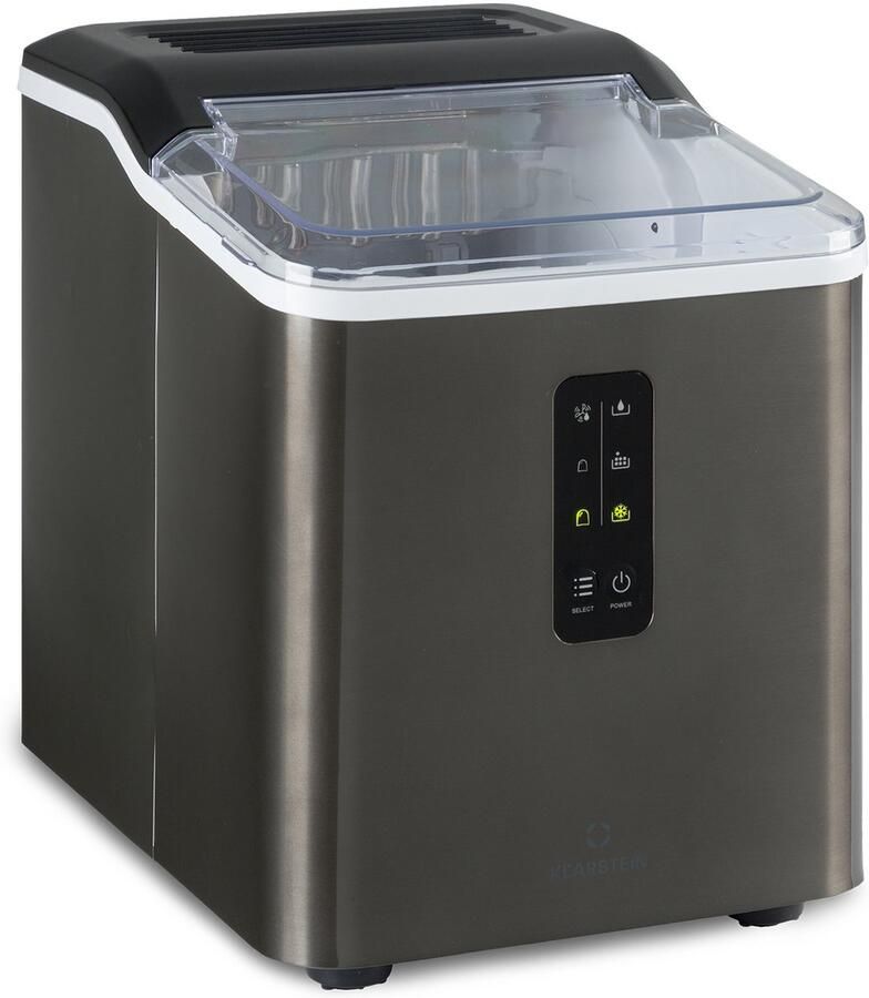 Klarstein Albaron Supreme ijsblokjesmachine ijsblokjesmaker 12 kg 24 uur bullet ijs: 2 formaten ietijd: 9 minuten watertank: 1 5 liter rvs behuizing LC display zelfreinigend bevat geen BPA ijsblokjesmachine Ice Maker
