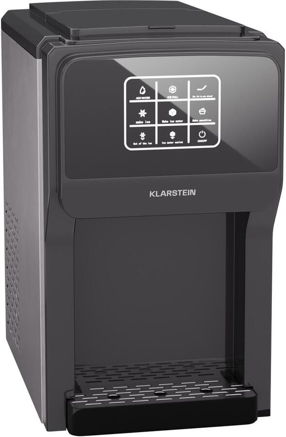 Klarstein IJsblokjesmachine ArcticBlend 3-in-1 Ice Maker 20 kg 24h 6 Liter Water dispenser Zwart voor Bar voor Thuis Waterreservoir Crushed Ice Snel voor Keuken Ice Cube Maker IJsmaker IJsblokjesmaker Eismaschine
