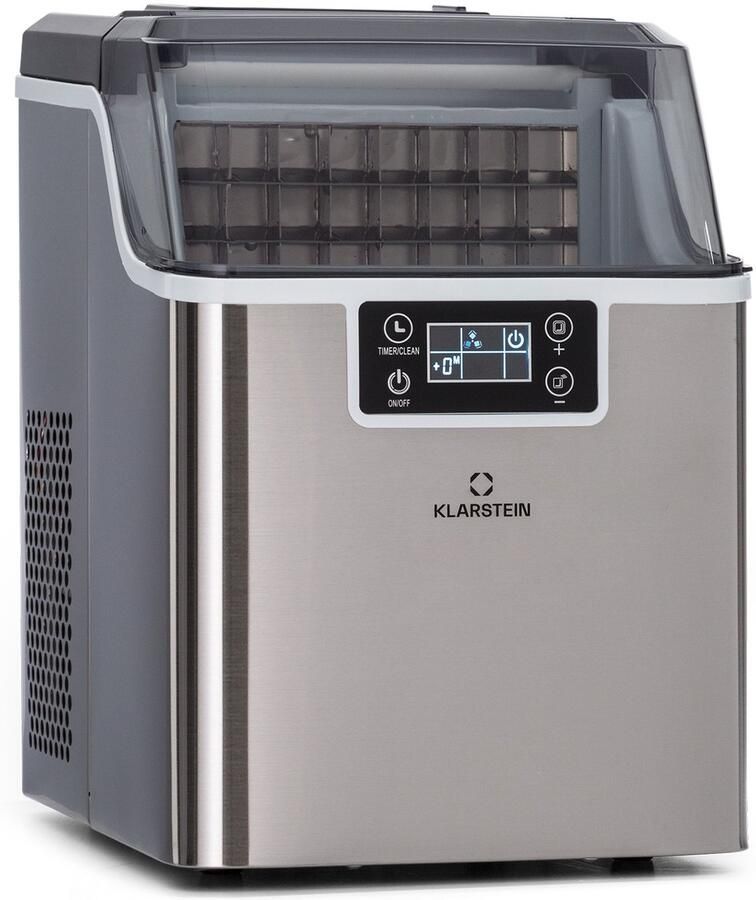 Klarstein IJsblokjesmachine Chios 20 kg 24 h auto-clean 3 2 liter watertank IJsmachine voor Bar voor Thuis Snel voor Keuken LCD Display Compact Ice Maker Ice Cube Maker IJsmaker IJsblokjesmaker Eismaschine