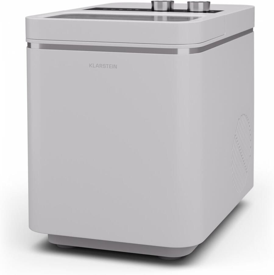 Klarstein IJsblokjesmachine IceCraft – 12 kg 24 uur ijsblokjes in 6 minuten 2 formaten automatische reiniging ijsmachine voor keuken en bar 150 W ijsdispenser wit IJsblokjesmaker voor Bar voor Thuis LED IJsschep