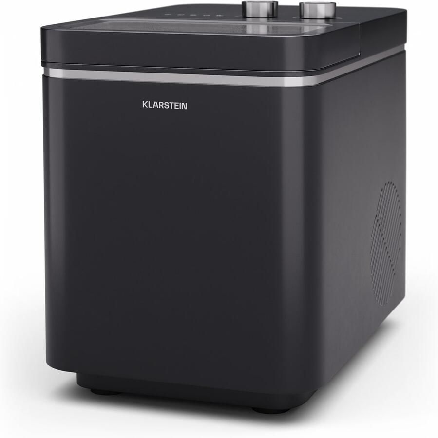 Klarstein IJsblokjesmachine Icecraft Ice Cube Maker 12 kg per dag 2 Maten Automatische reiniging IJsblokjesmaker 150 W Zwart voor Bar voor Thuis LED IJsschep voor Keuken Ice Maker IJsmaker Eismaschine